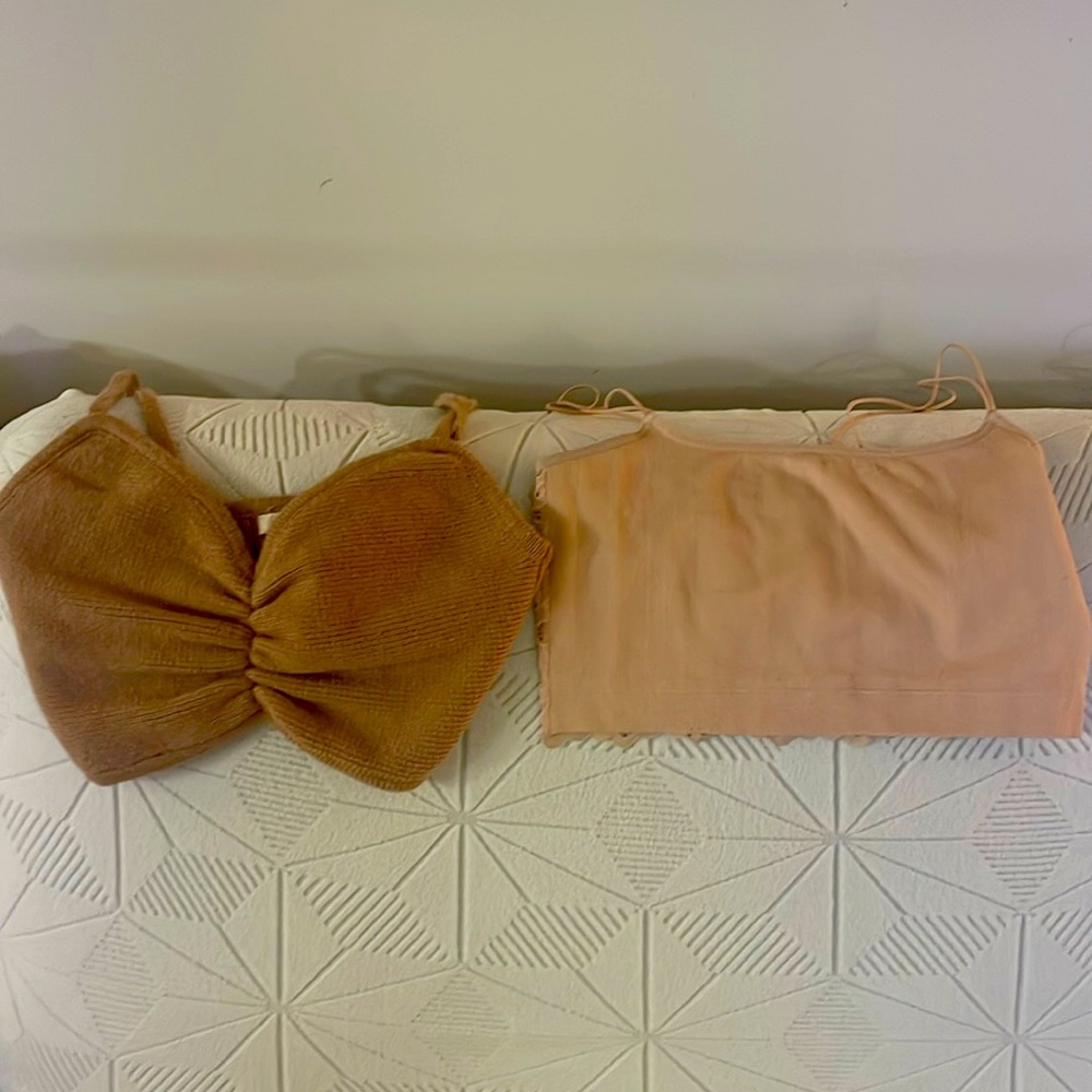 Mauve and light Mauve crop tops 2 for 1 sale